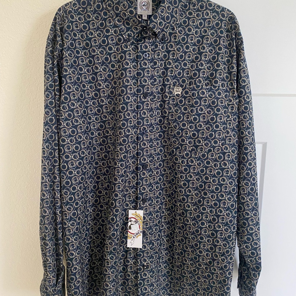 Cinch Men's Black and Beige roping shirt